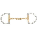 BR Verdun-Gebiss für doppelt doppelt gebogenes Pferd BR Equitation Soft Contact silber|gold 125 mm