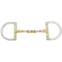 BR Verdun-Gebiss für doppelt doppelt gebogenes Pferd BR Equitation Soft Contact silber|gold 125 mm