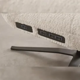 KAWOLA Relaxliege LETICIA motorisch mit Akku Stoff weiß