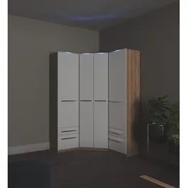 Priess Wäscheschrank Barcelona 48 x 193 x 36 cm Weiß