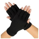 Boland Kostüm Fingerlose Stoffhandschuhe schwarz, Fingerlose Handschuhe als Basic für zahlreiche Styles schwarz