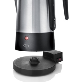 C3 Design Eco - electric percolator - black/brushed stainless steel