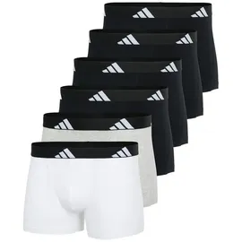 adidas Active Flex Cotton Boxershorts grau/schwarz/weiß XXL 6er Pack