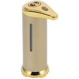 Jenngaoo Seifenspender Automatisch, 250ml Automatischer Flüssig seifensp Ender berührungs lose Infrarot Sensor Flüssig seifensp Ender Pumpe für Küchen Bad Hotel(Gold)