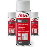 Alfa Lackspray 400 ml für Innen und Außen - Sprühlack zum Lackieren und Dekorieren, hohe Deckkraft Farbspray, Sprühdose, Made in Germany (3, RAL 7035 Lichtgrau Hochglanz)