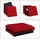 VCM Truhenbank Stoff Rot 38 x 38 x 38 cm