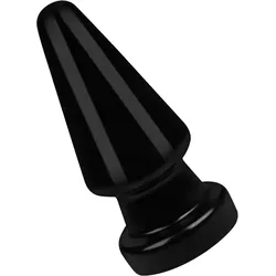 Massiver Analplug mit Saugfuß, 17 cm, schwarz