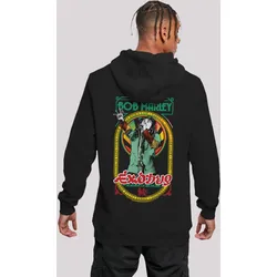 Kapuzenpullover F4NT4STIC "Bob Marley Reggae Music Exodus Singing", Herren, Gr. 5XL, schwarz, Obermaterial: 65% Baumwolle, 35% Polyester, casual, slim fit, Langarm, Pullover, Premium Qualität, Band, Logo