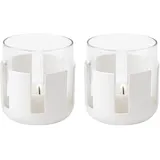 Stelton Teelichthalter Luna Edelstahl Weiß