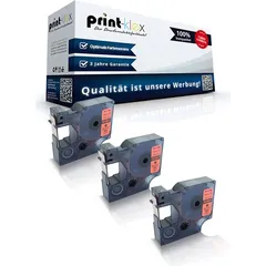 3x Kompatible Schriftbänder für Dymo D1 45017 Labelmanager 280 Labelmanager 300 Labelmanager 350 Labelmanager 350 D S0720540 12mmx7m Kassetten Pa...
