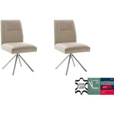 MCA furniture 4-Fußstuhl DELANE Esszimmerstuhl (2er Set) - Stuhl (Set, 2 St), Taschenfederkern, Lehnenkippfunktion, beweglicher Rücken, 360° drehbar weiß