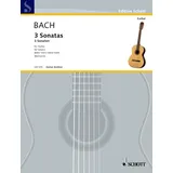 SCHOTT 3 Sonatas: Nach den Sonaten für Violine solo bearbeitet für Gitarre. BWV 1001/1003/1005
