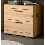 Inn.Furn Waschbeckenunterschrank Shawn (Badschrank in Eiche Artisan, 2 Schubladen, 60 x 56 cm) mit Vollauszug beige