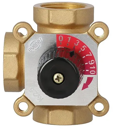 3-Wege-Messing-Mischer Easyflow Typ 3I für Heizung - DN20 - 3 x 3/4'' IG - Kvs-Wert 5,0