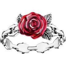 Thomas Sabo Fingerring »Roses Romance« THOMAS SABO silberfarben-rot