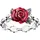 Thomas Sabo Fingerring »Roses Romance« THOMAS SABO silberfarben-rot
