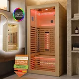 Artsauna Trondheim90 Natur - Vollspektrumstrahler mit LED-Beleuchtung, Bluetooth Audio, App-Steuerung, 1705 W Leistung