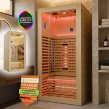 Artsauna Trondheim90 Natur - Vollspektrumstrahler mit LED-Beleuchtung, Bluetooth Audio, App-Steuerung, 1705 W Leistung