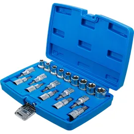 BGS Bit-Einsatz-/Steckschlüssel-Einsatz-Satz 19-tlg. 12,5 mm (1/2") E-Profil / T-Profil