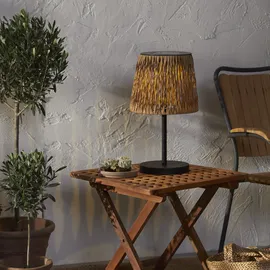 PARFORCE TRADITIONAL HUNTING Solarleuchte Rattan 48,0 cm inkl. Dämmerungssensor Braun/Schwarz