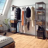 Vicco Kleiderschrank Fyrk 180 x 187 x 45 cm Eiche rustikal/Schwarz