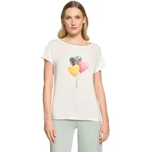 Betty Barclay Damen Basic Shirt mit U-Boot-Ausschnitt 40, Patch White/Red | 40