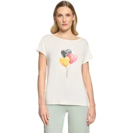 Betty Barclay Damen Basic Shirt mit U-Boot-Ausschnitt 40, Patch White/Red | 40