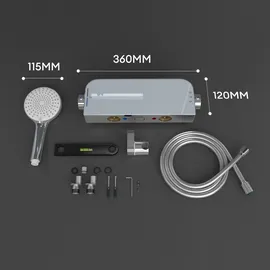mai & mai Thermostat Badewannenarmatur Silber
