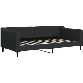 vidaXL Tagesbett Ausziehbar mit Matratzen Schwarz 90x190 cm Stoff