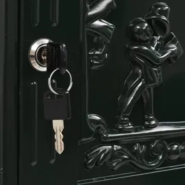 vidaXL Vintage Style Sockel-Briefkasten Aluminium Grün