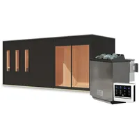 Karibu Design Saunahaus Monterey Blackline - 73 mm schwarz
