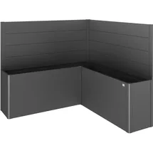 Biohort Sichtschutz Belvedere L-Form 2 Stk. o. Acrylglas Gr. L200 Dunkelgr.-Met.