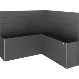 Biohort Sichtschutz Belvedere L-Form 2 Stk. o. Acrylglas Gr. L200 Dunkelgr.-Met.