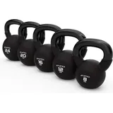 Atletica Kettlebells Set Basic 8kg 12kg 16kg 20kg 24kg schwarz