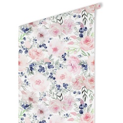 K&L Wall Art Vliestapete »Vintage Vliestapete«, Pastell blaue Beeren Blumen, mehrfarbig, matt - bunt