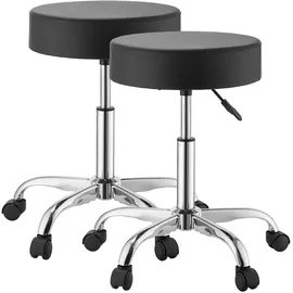 Vevor Rollhocker Kunstleder 226,8 kg schwarz höhenverstellbar