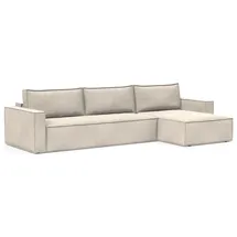 Innovation Living Eckcouch Polyester 2-Sitzer Weiß