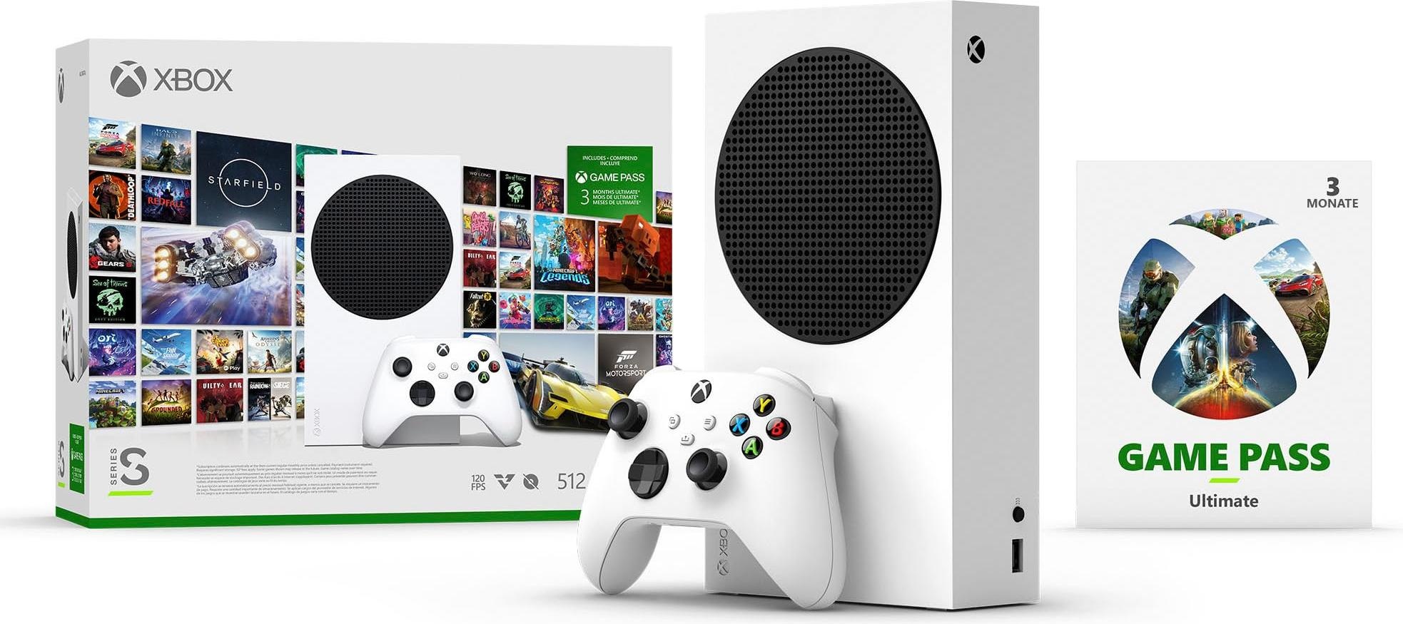 Microsoft Xbox Series S - Starter Bundle, Spielkonsole, Weiss