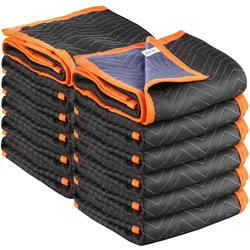 VEVOR Umzugsdecken, 12 Stk., 1829x1016 mm, Verpackungsdecke mit Baumwollfüllung, Möbeldecke, Lagerdecke mit Vliesstoff gepolsterte Packdecke zum Versenden, Verpacken & Schützen von Möbeln