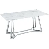 Dynamic24 Esstisch 160x90 cm Esszimmertisch Küchentisch Tisch Glastisch