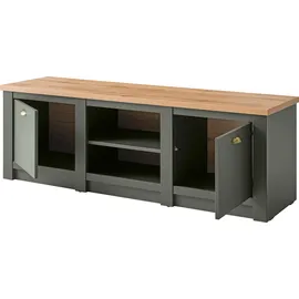 Home Affaire Cambridge Lowboard 152 cm Grün Metall/Holzwerkstoff