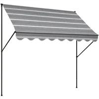 Angerer Klemmmarkise Exklusiv 350 cm grau/weiß