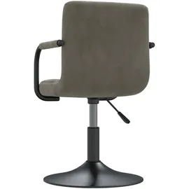 vidaXL Esszimmerstühle 2 Stk. Drehbar Hellgrau Samt