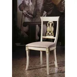 Luxus Design Polster Stuhl Stühle Sitz Lehn Massivholz Esszimmer Barock Rokoko