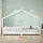 ML-Design Hausbett 90 x 200 cm Kiefer massiv weiß