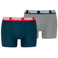 Puma Herren Unterhose Everyday Basic Boxers 2P 701226387-006 M - Navy/Grey Melange