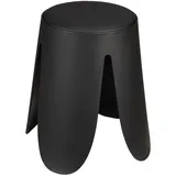 Wenko Sitzhocker Comiso Ø 44,5 cm x 46 cm Schwarz Matt