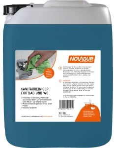 NOVADUR Sanitärreiniger für Bad und WC, Bad + Sanitärreiniger, 10 l - Kanister