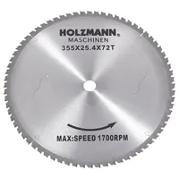 Holzmann Maschinen Holzmann MKS355SB Kreissägeblatt 355x2.5x25.4mm 72Z, 1er-Pack