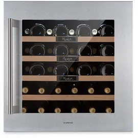 Klarstein Vinsider 36 Built-In Uno Einbau-Weinkühlschrank 36 Flaschen 92 Ltr Edelstahl Edelstahl